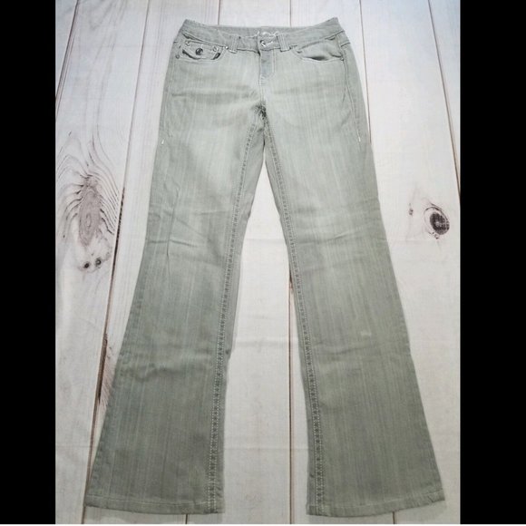 Inc Denim | Woman Boot Leg Regular Fit Jeans Gray Size 4 - Picture 2 of 12